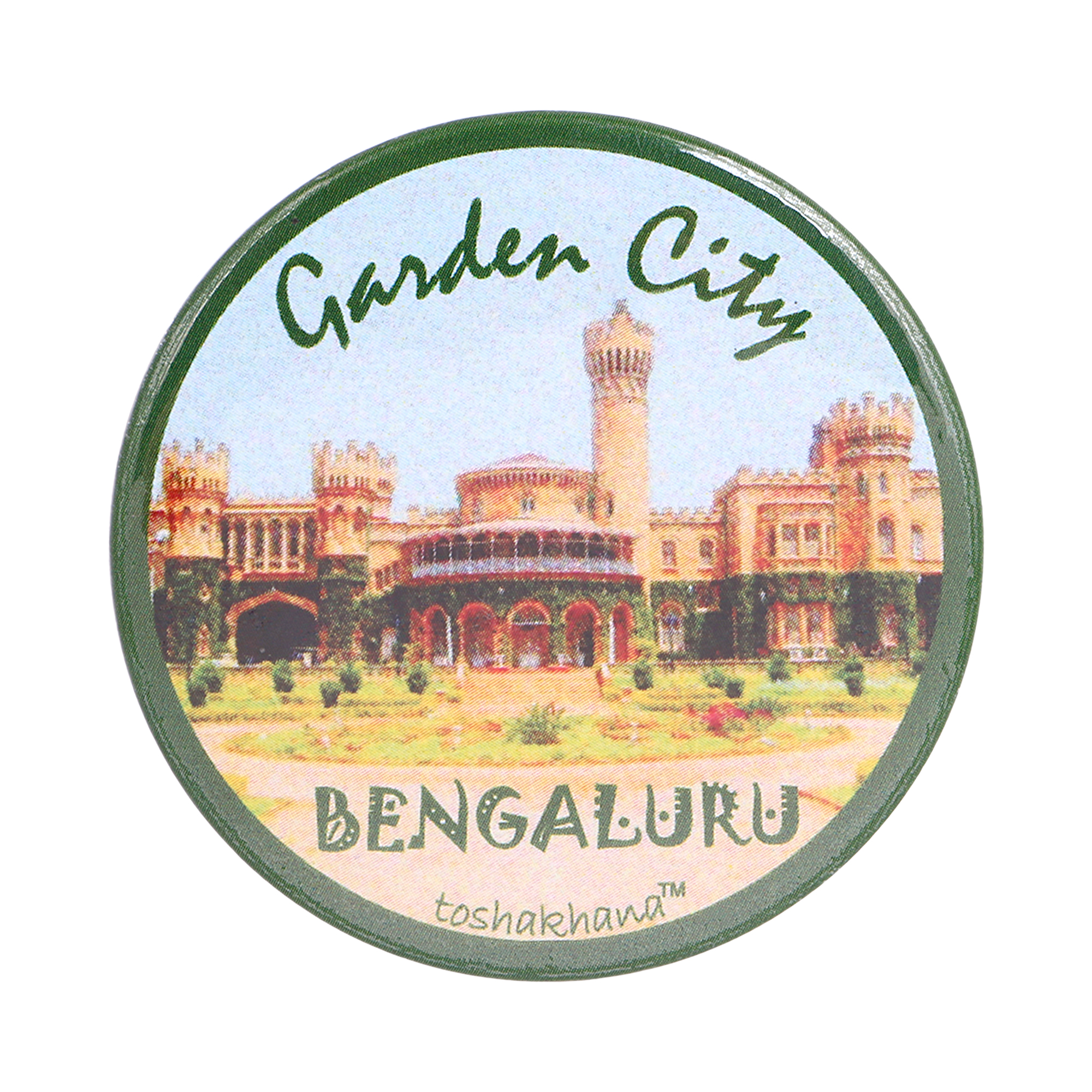 Button Pin Badge Cum Fridge Magnet Garden City Bengaluru